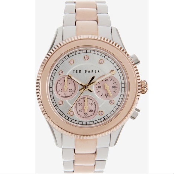 Ted Baker London two tone rose gold Chrono watch - Picture 1 of 8